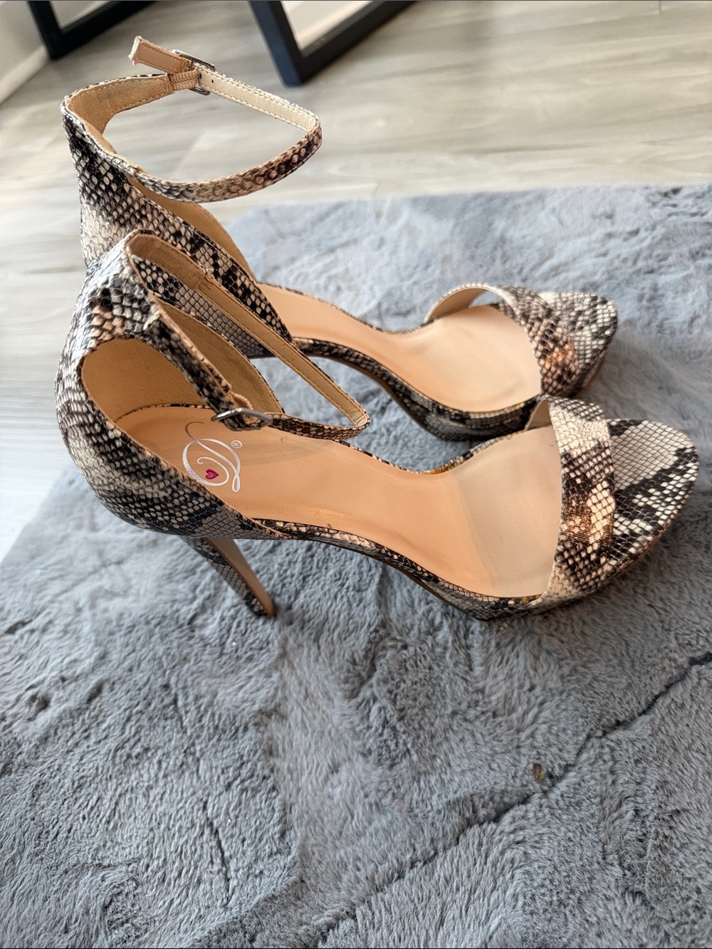 Snake Skin High Heels